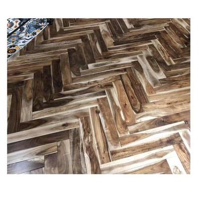 natural tobacco road acacia herringbone hardwood flooring - 600x95x18mm