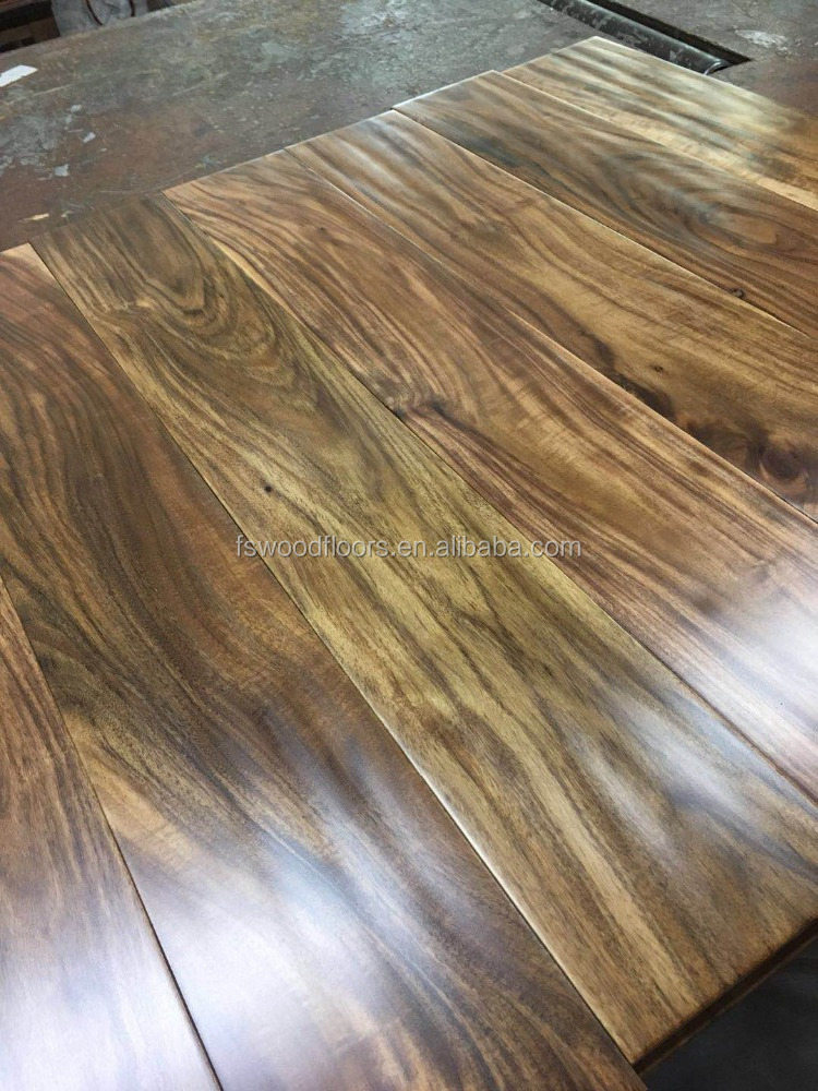 hand scraped asian golden walnut hardwood flooring - 122x18mm