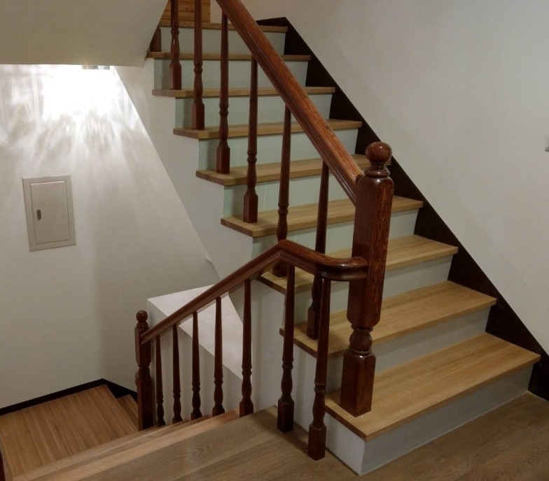 1''-4' thickness natural solid oak wood stair tread