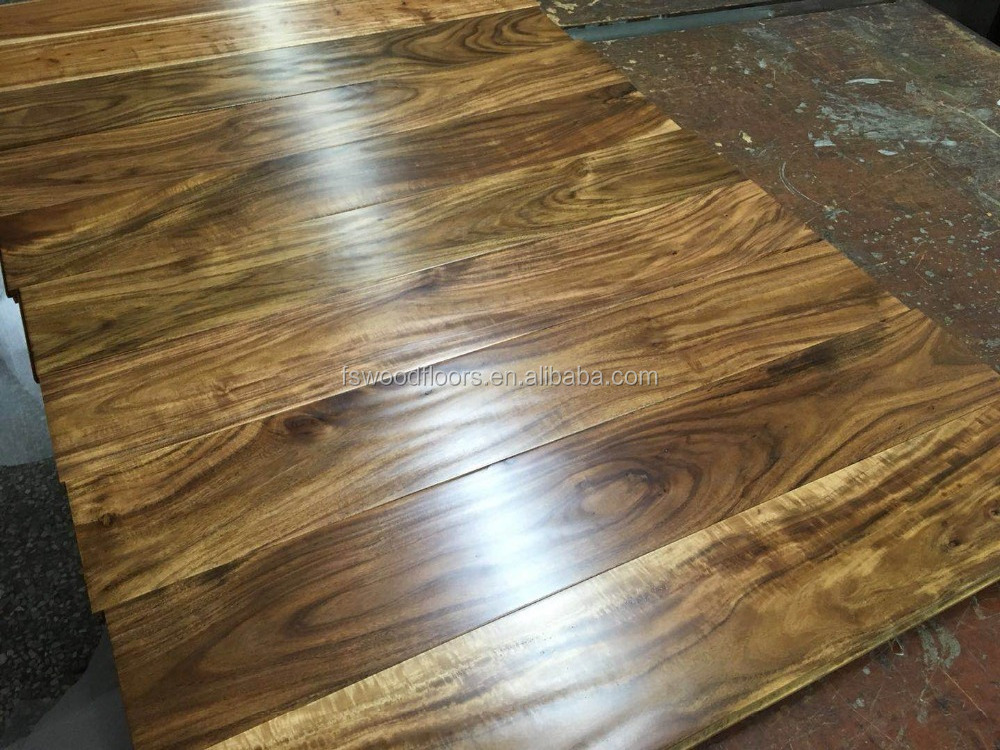 hand scraped asian golden walnut hardwood flooring - 122x18mm