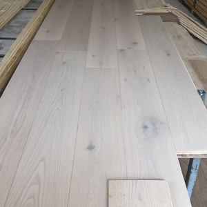 7.5"X3/4" wire brushed white washed oak engineered wood flooring