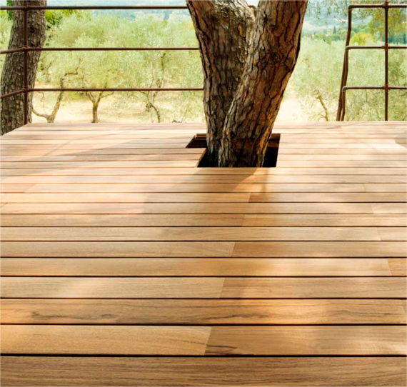 natural teak outdoor hardwood decking outdoor wood floor for garden Homestay wooden floor Balcony wooden floor