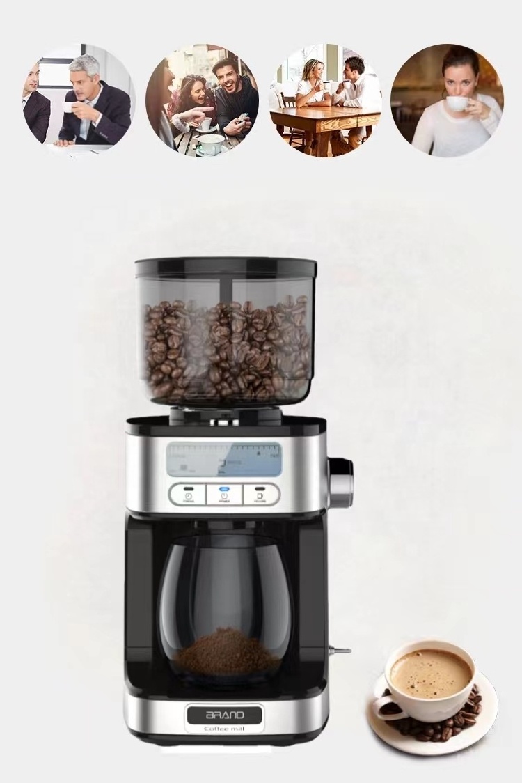 3 in 1 stainless steel coffee capsule soft pod coffee brewer cafe machine grinder espresso all in one coffee machine