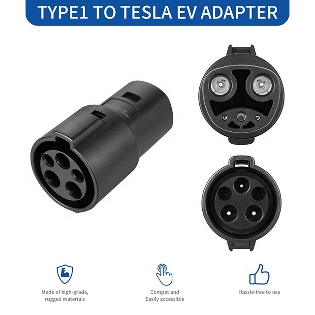 EV Charging Cable Adapter J1772 Type1 to Tesla Adapter Ev Charging Converter Evse Adapter 60a Fast Charge