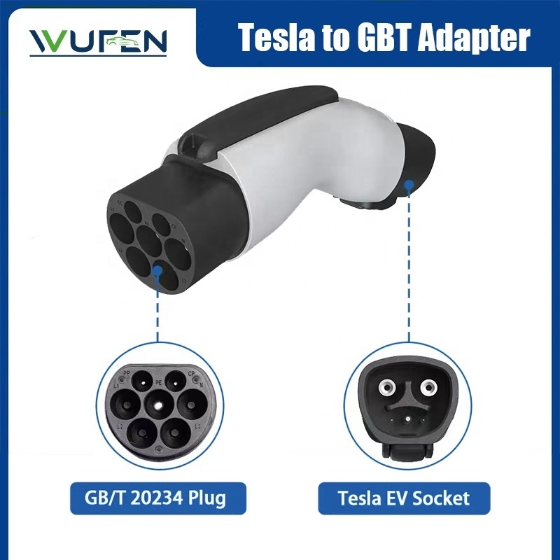 Tesla Models y 2023 Electric Car Accessories 3 Phase EV Charger Tesla To GBT Adapter All For Car Accessory EV Adapter For Car