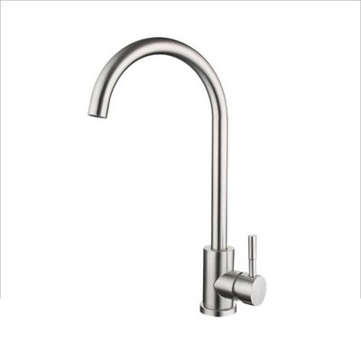 304 Stainless Steel Brushed Single Handle Hot and Cold Water Kitchen Sink Faucet Kitchen Faucets for Kitchen Sink