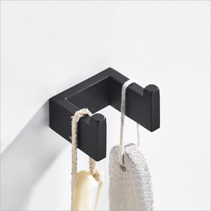 Wholesale Wall Mount Stainless Steel Matte Black Gold Brushed coat hooks wall mounted wall coat racks with hooks Coat Hooks