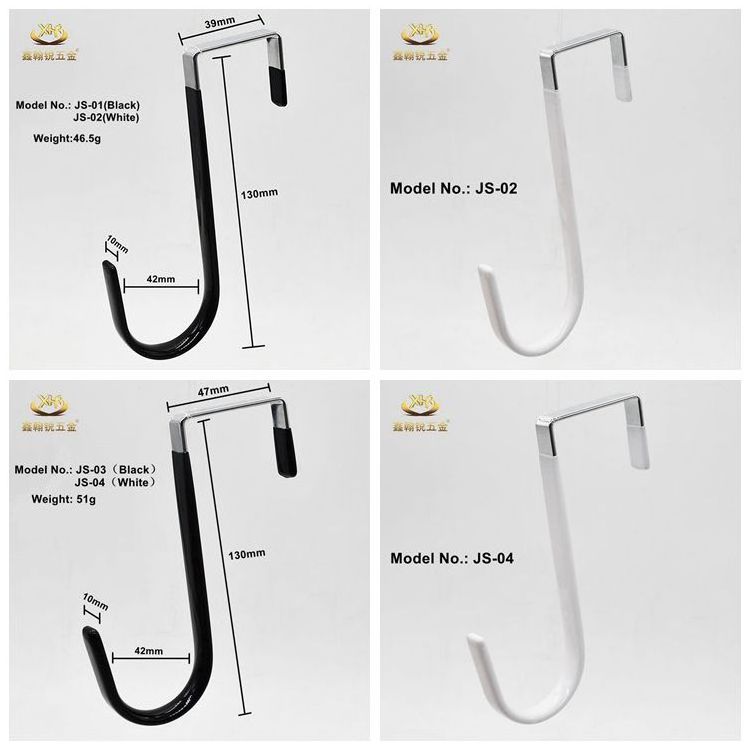 Factory Custom Metal Stainless Steel Single Cloth Hanger Hook Door Hangers Hooks