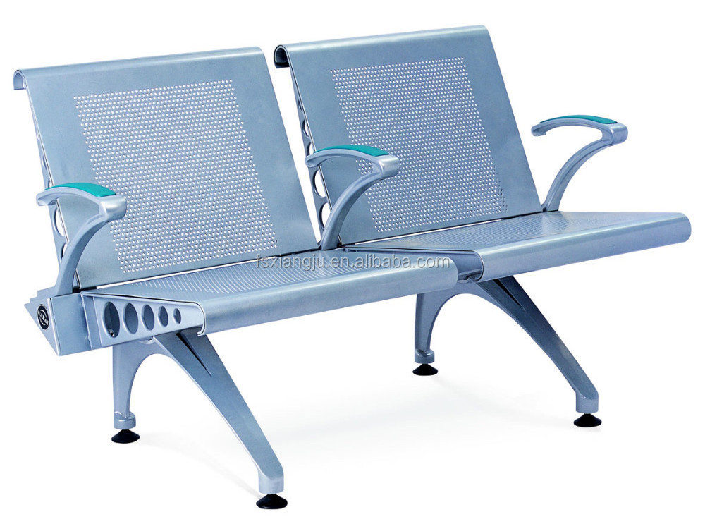 XJ-413 Steel Iron Functional Stainless Steel Airport Waiting Chairs Made In China