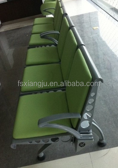 XJ-413 Steel Iron Functional Stainless Steel Airport Waiting Chairs Made In China