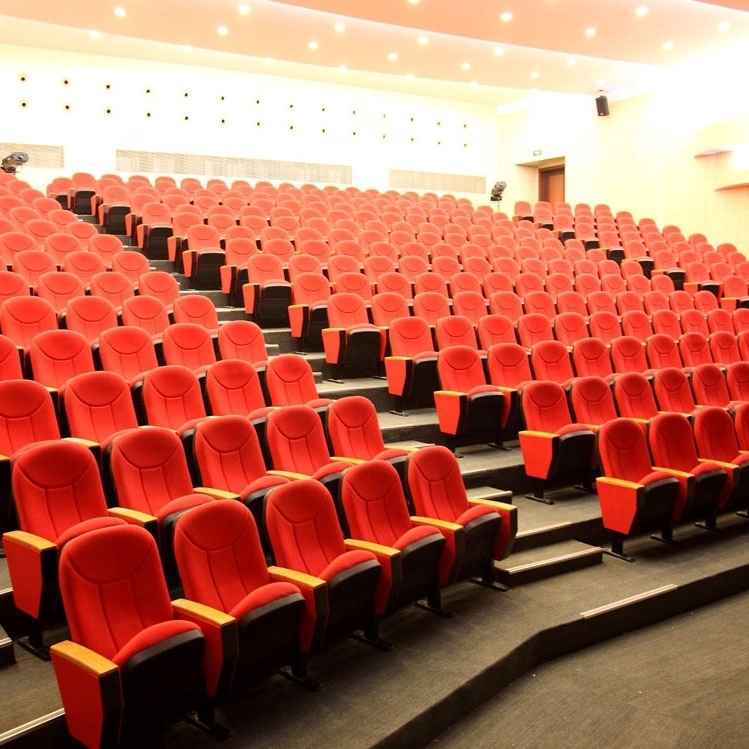 Luxury Plastic Folding Cushion Theater Cinema Chair Auditorium Seating For Schools