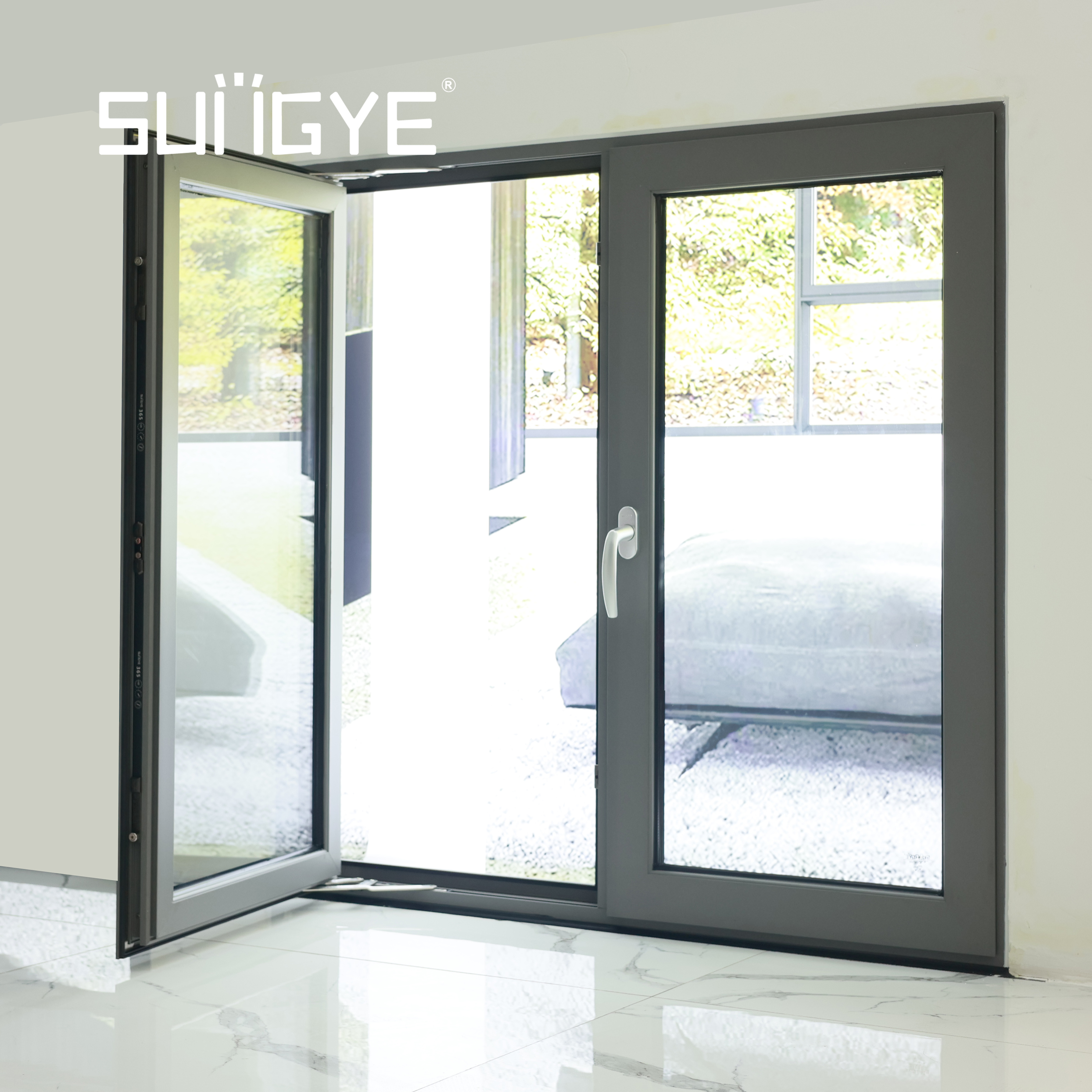 Building High Quality Hot Sale Double Glaze Low-e Glass Large Upvc Economic Pvc Plastic Casement Window