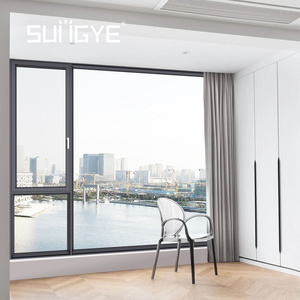 Guangzhou aluminium doors and windows left hand hinged installing inswing casement window