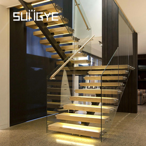 Internal glass balustrades stairs interior diy glass deck stair case glass railing