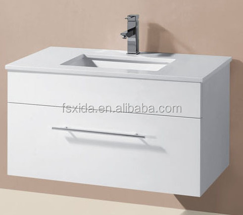 Australia Country Style PVC Bathroom Vanity Cabinet And Bathroom Accessories With Ceramic Sink Without Bathroom Faucet