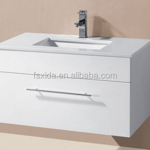 Australia Country Style PVC Bathroom Vanity Cabinet And Bathroom Accessories With Ceramic Sink Without Bathroom Faucet