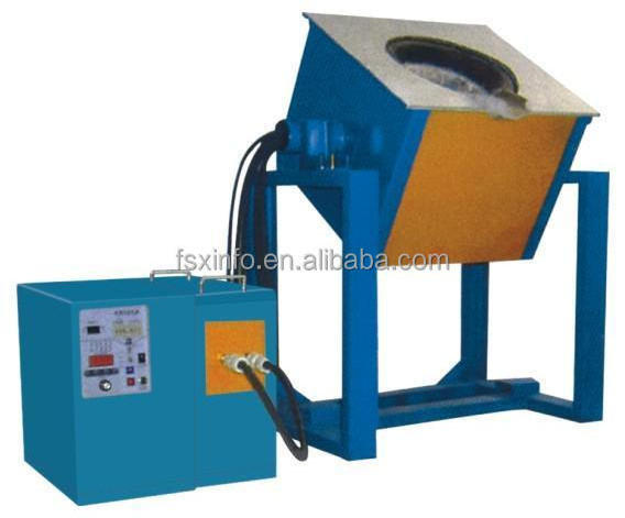 High Quality Portable Tilting Induction Gold Scrap Smelting Furnace for Sale