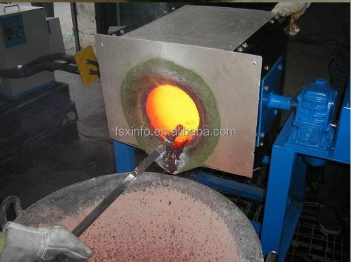 High Quality Portable Tilting Induction Gold Scrap Smelting Furnace for Sale