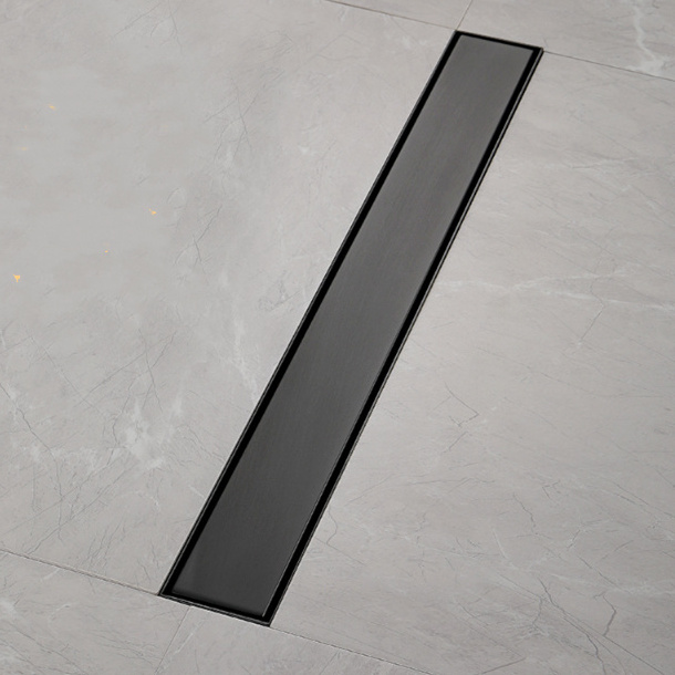 Hair catcher black floor drain cover linear tile inserts modern smart floor drain balcony stainless 304