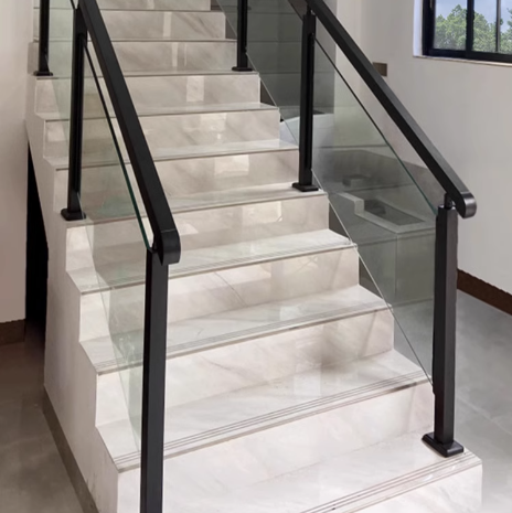 Matt finish stainless steel glass deck railing mastet pillar for balcony systems