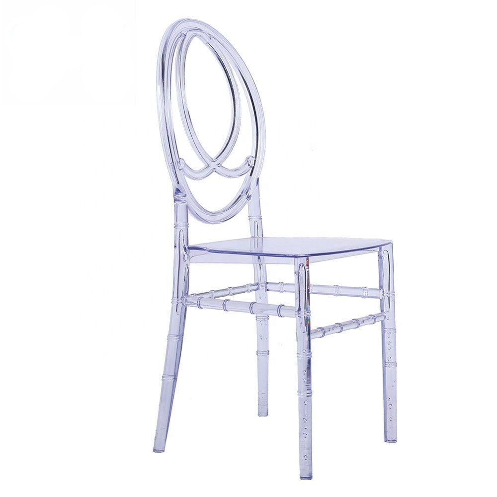 Wholesale stack-able stacking Resin clear transparent Phoenix wedding dining chairs