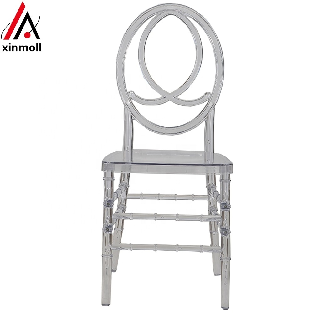 Wholesale stack-able stacking Resin clear transparent Phoenix wedding dining chairs