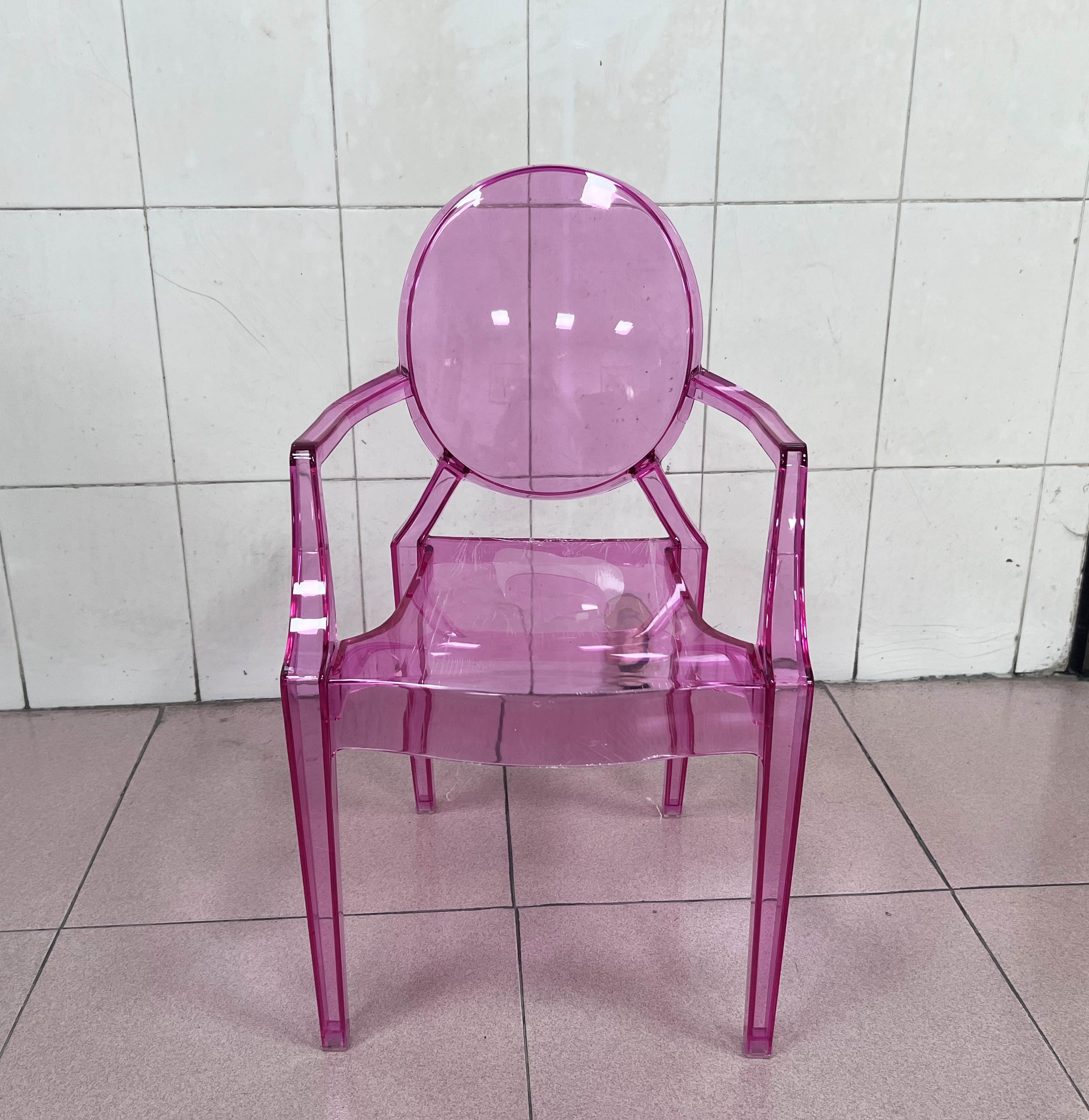 Outdoor indoor children birthday event kids party chairs kids pink ghost arms chairs