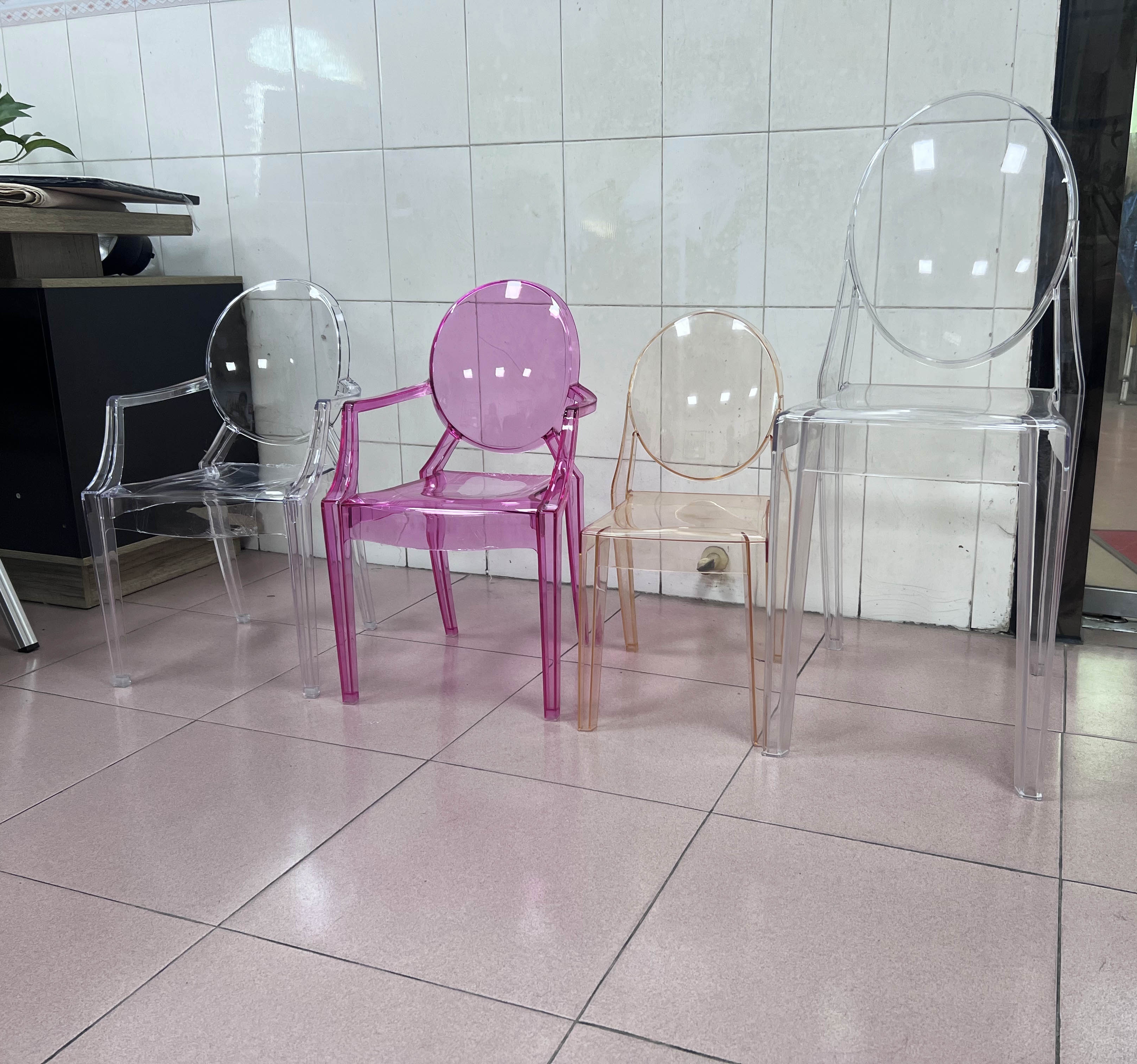 Outdoor indoor children birthday event kids party chairs kids pink ghost arms chairs