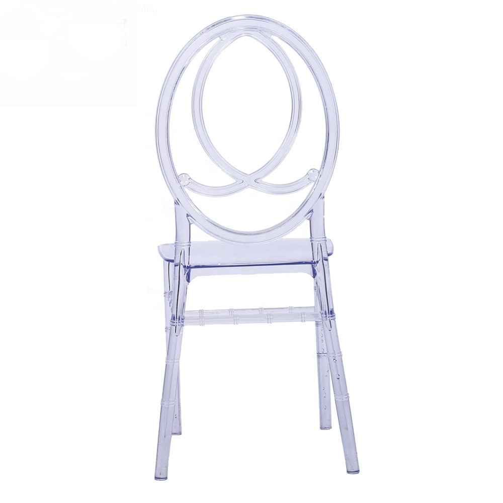 Wholesale stack-able stacking Resin clear transparent Phoenix wedding dining chairs