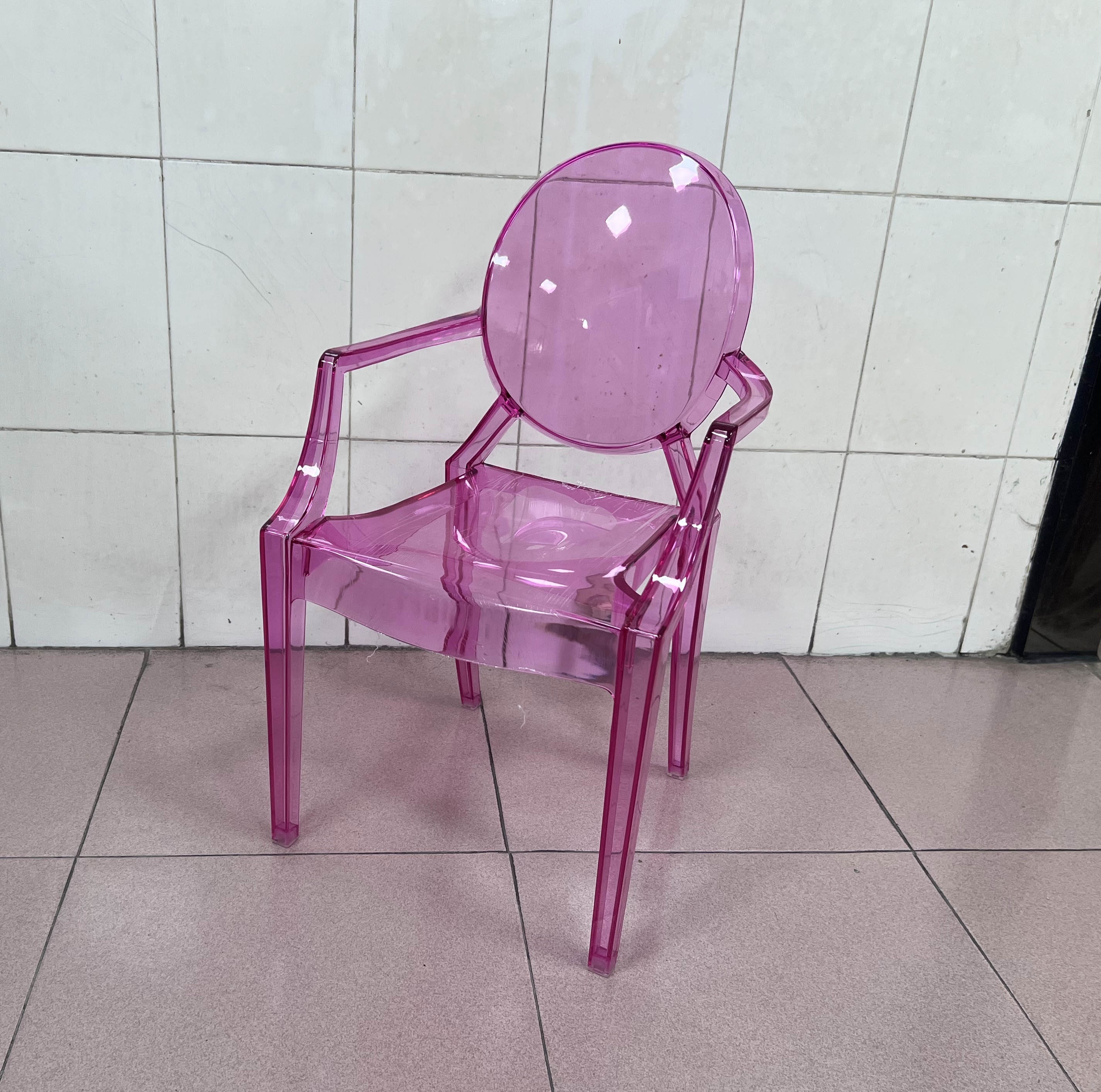 Outdoor indoor children birthday event kids party chairs kids pink ghost arms chairs