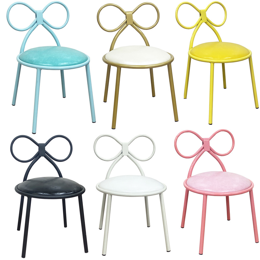 Simple lounge Home study kids metal iron stackable chairs for children party and wedding chair