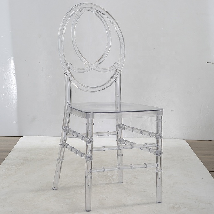 Wholesale stack-able stacking Resin clear transparent Phoenix wedding dining chairs