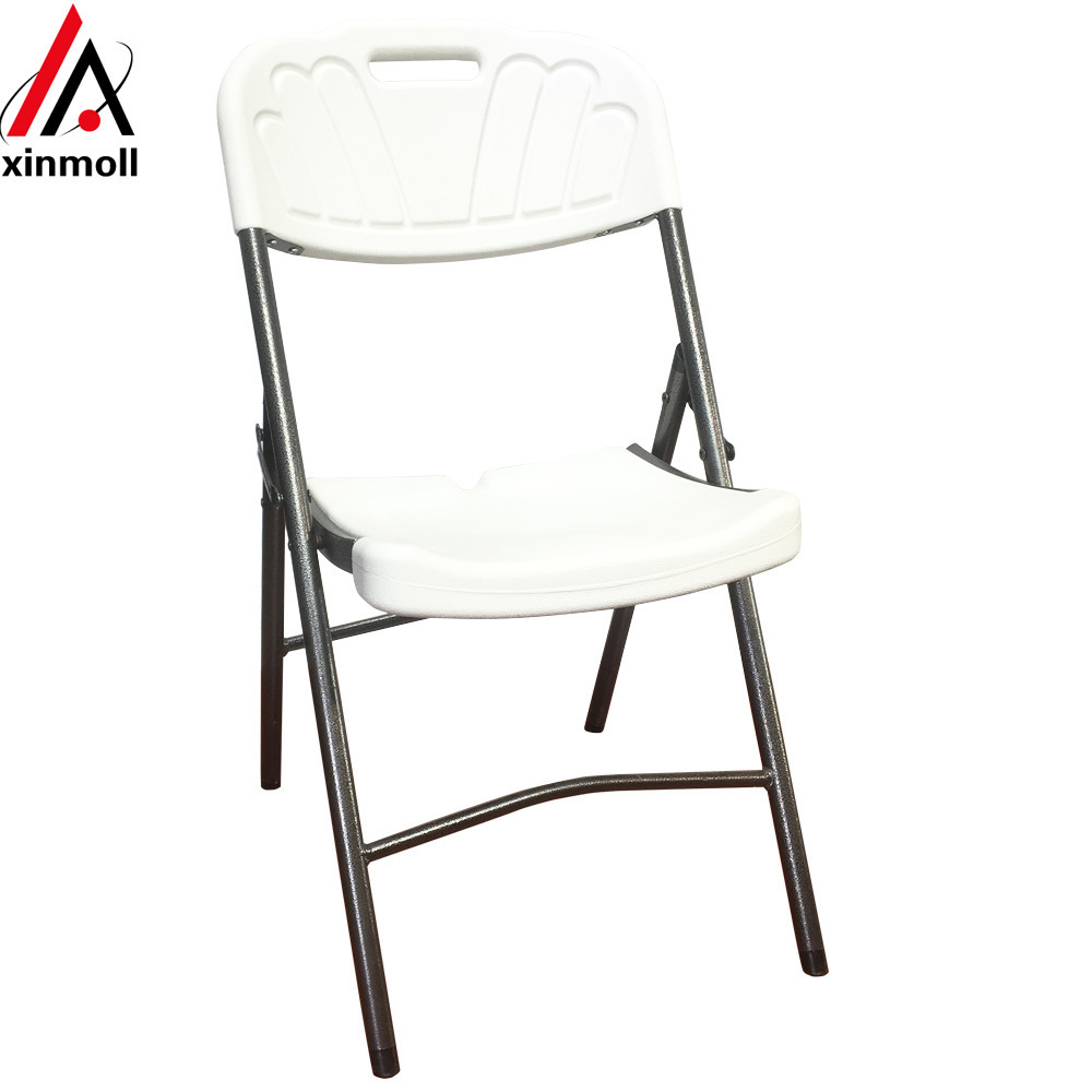 White cheap plastic metal foldable table and picnic folding chairs prices outdoor party HDEP fold chair for events