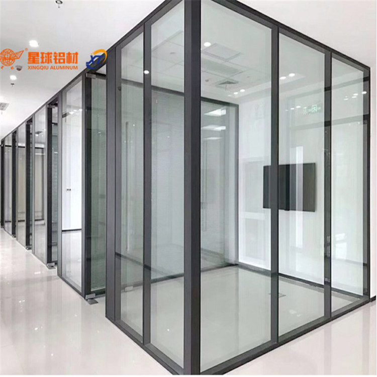 Building Steel Structure Modular Office Glass Partition Wall with Aluminum Frame