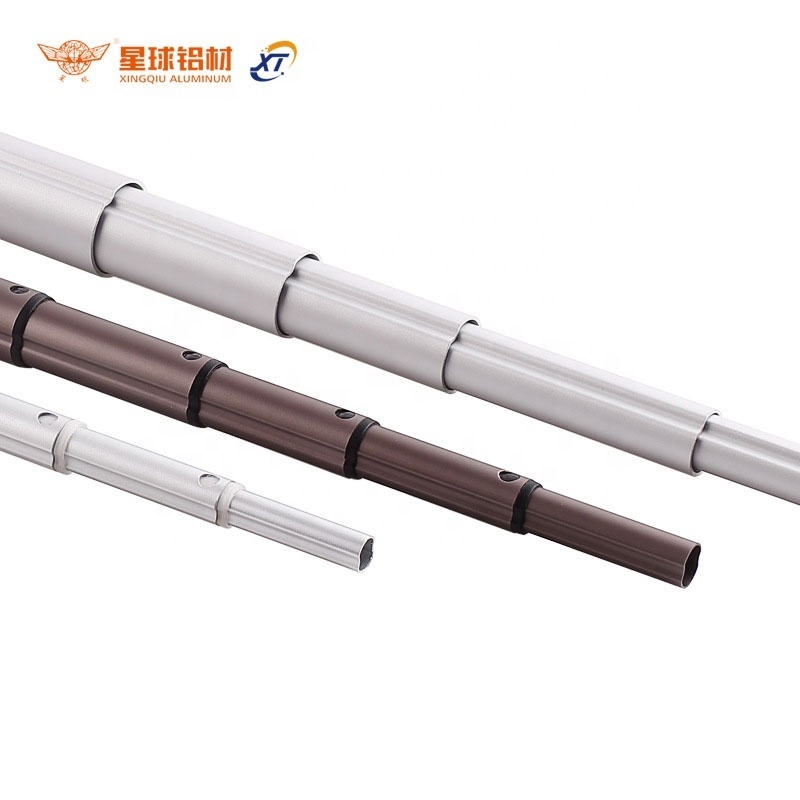 Factory custom aluminum quick release spring button locking mechanisms telescopic extension pole