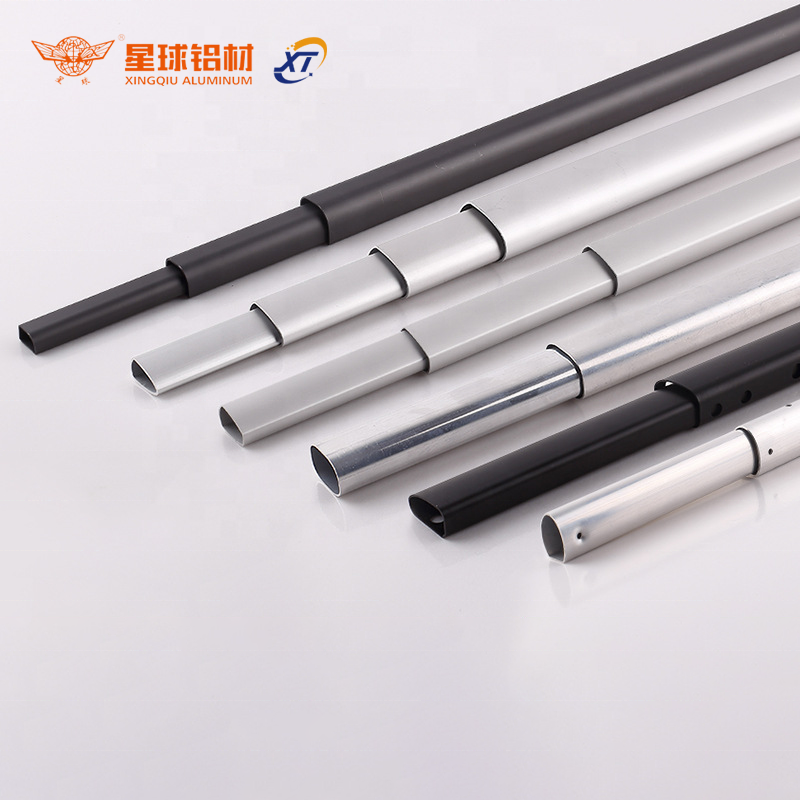 Factory custom aluminum quick release spring button locking mechanisms telescopic extension pole