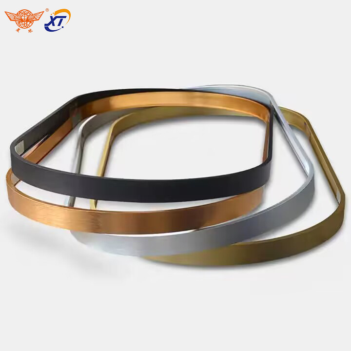 OEM Metal  Silver Gold Black Luxury Brushed Aluminum Frame picture and photo Metal Round Corner Mirror Frame