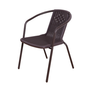 Wholesale Garden Furniture PVC Outdoor Plastic Chairs Modern Restaurant Terrace Furniture Rattan Furniture Rope Chairs