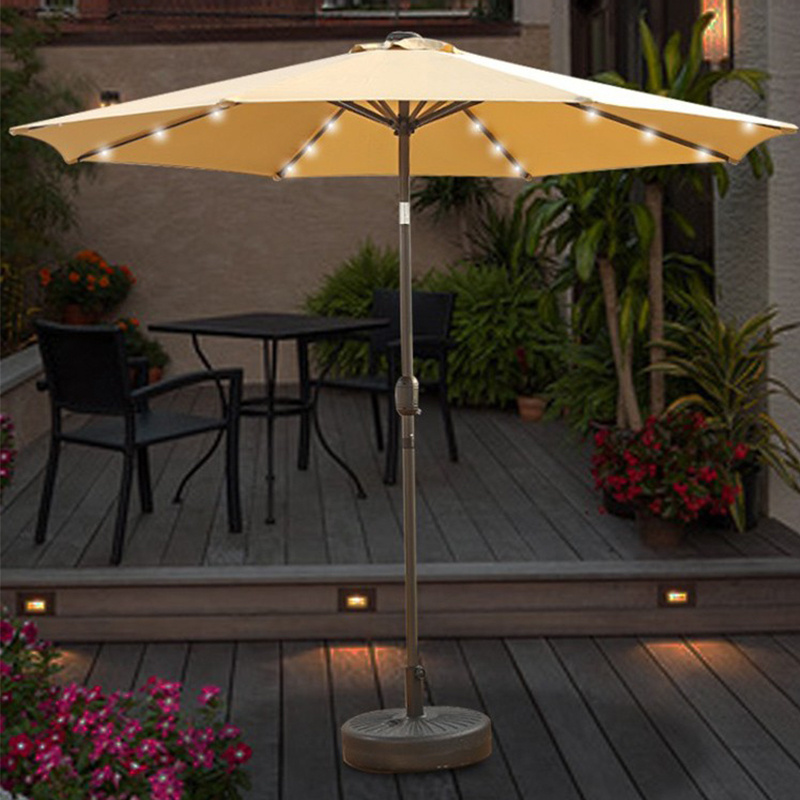 grand parasol anti vent hotel parasols outdoor umbrellas LED uplion sun garden parasol