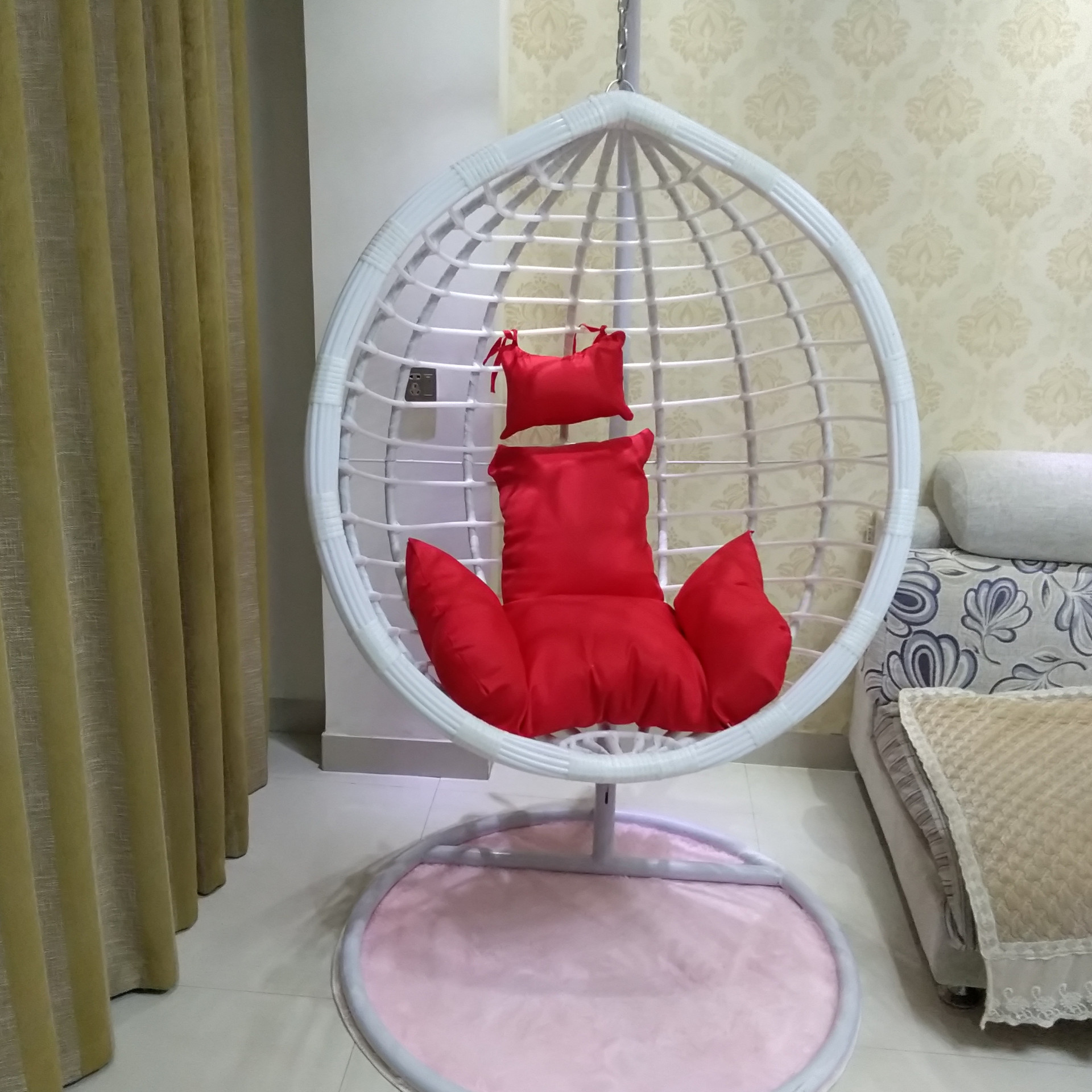 Indoor Outdoor Garden Patio Swing Pe Rattan Wicker Hanging Egg Swing Chairs