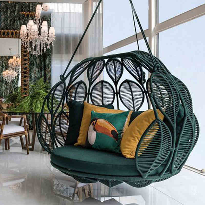 Wicker Ratan Furniture Patio Swing Outdoor Farmhouse Equipment Swings For Garden