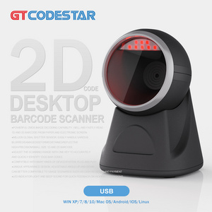 GTCODESTAR Omnidirectional Image Platform USB Qr Code Reader Wired Desktop 2D  Barcode Scanner GT-8801D