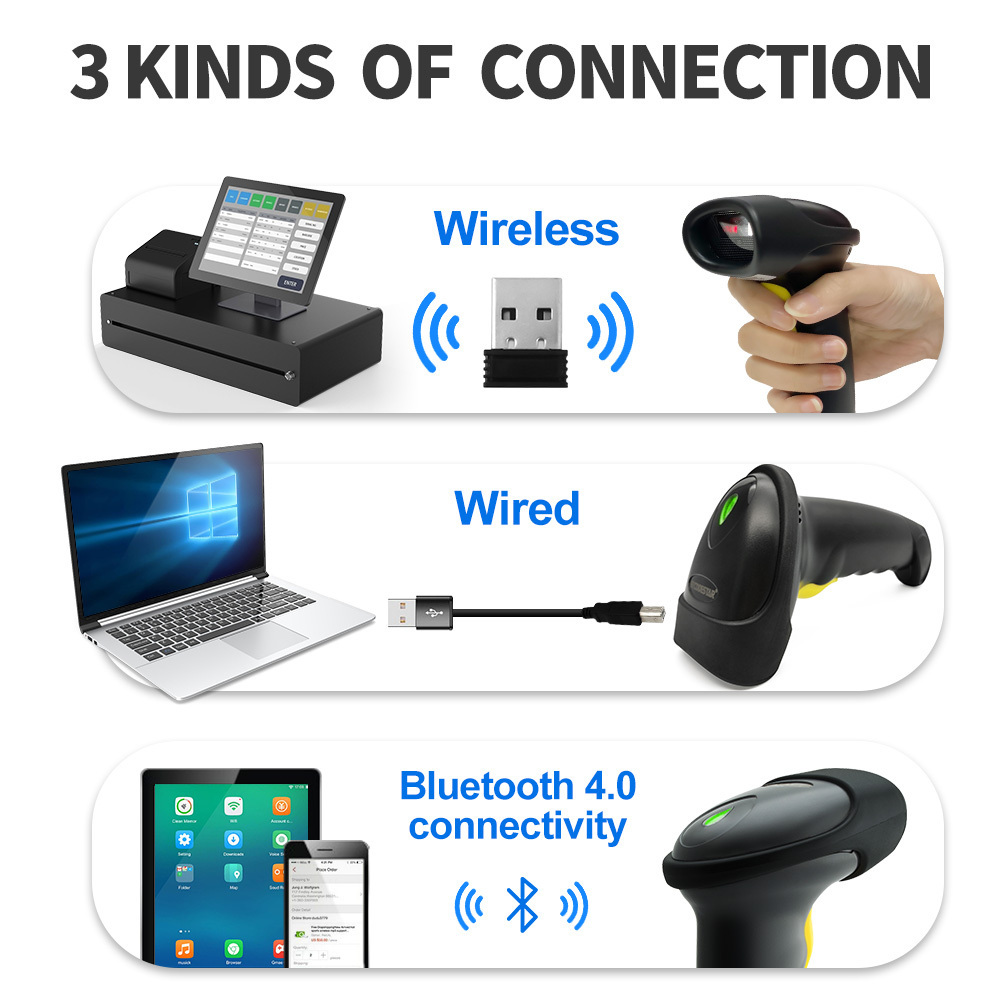 GTCODESTAR  X-9201BX Wireless Bluetooth Bar Codes Scanner Qr code Reader 2D Barcode Scanner for Warehouse