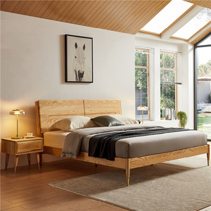 Wooden box bed design luxury bed solid wood hard wood bed