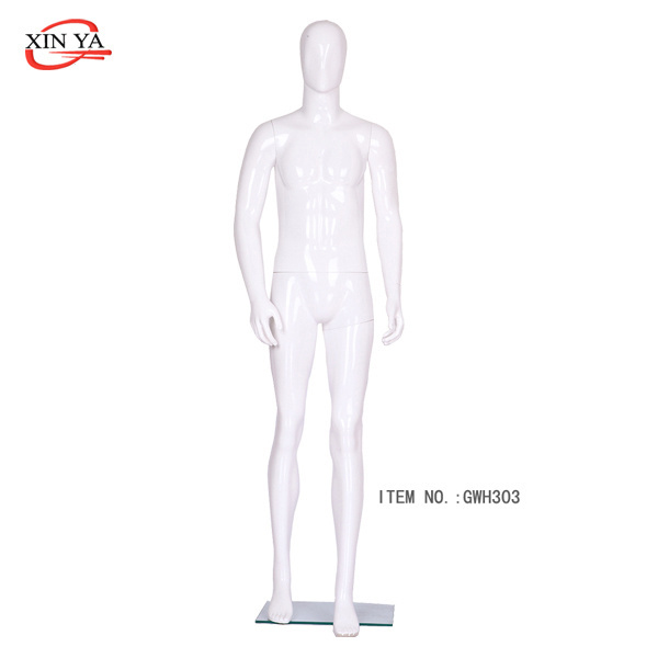 Top quality glossy white Male Mannequin for Windows / male mannequins/full body mannequin sale(GWH303)