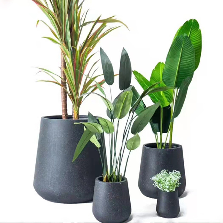 Modern flower POTS outdoor combination round garden concrete planting large flower bowl