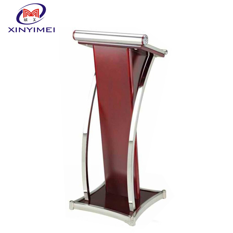 New style conference multimedia speaker acrylic church rostrum digital podium stand