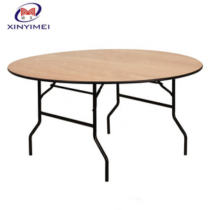 10 people  Wood Round Folding  Banquet Tables for banquet hall