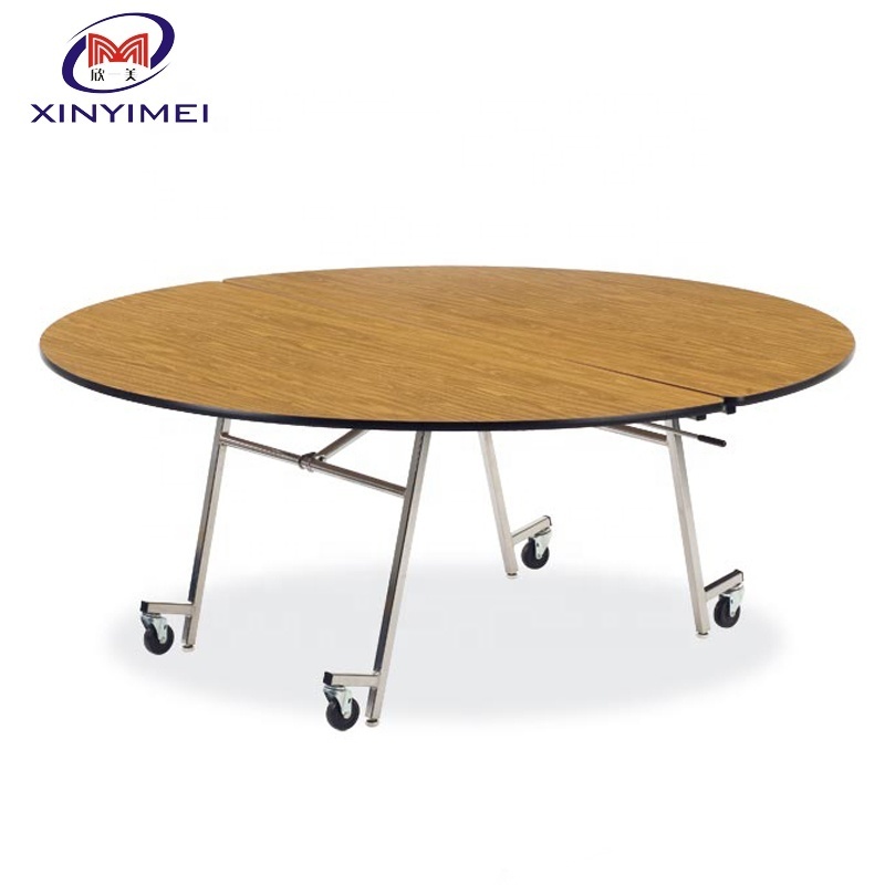 10 people  Wood Round Folding  Banquet Tables for banquet hall