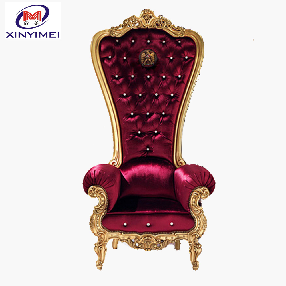 Quality guaranteed elegant high class king luxury royal queen wedding throne chair